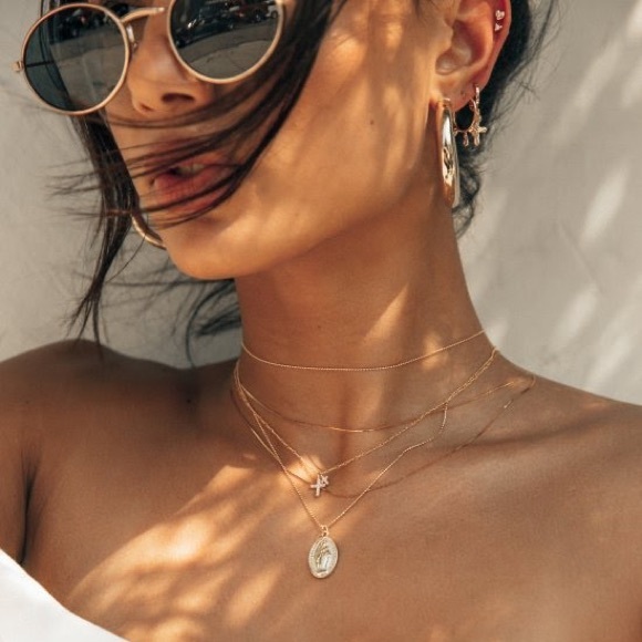 Trendy Classic Gold Plated 2” Big Hoop Earrings - Picture 7 of 16